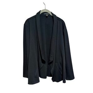 Banana Republic Womens Black Open‎ Front Blazer Jacket Career Size L